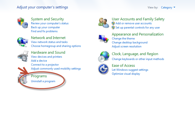 Unintstall-program Unintstall-program